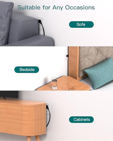 Cruise Essentials - Flat Plug Power Strip, Addtam 5 ft Ultra Flat Extension Cord with 6 Outlets Extender, No Surge Protector for Cruise Ship, Travel, Dorm, Home Office,Black - Image 7