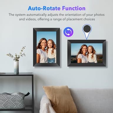 Uhale 10.1" Digital Picture Frame with 32GB Storage Support SD Card, Electronic Photo Frames with 1280x800 HD IPS Touch Screen, Instantly and Securely Share Memories, Send Wishes from Anywhere - Image 7