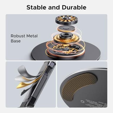 UGREEN Magnetic Phone Stand for MagSafe, Height Adjustable iPhone Stand for Desk with 360° Rotation Compatible for iPhone 17 Air 16 Pro 15 Pro Max 14 Plus 13 12 and MagSafe Case, Black - Image 9