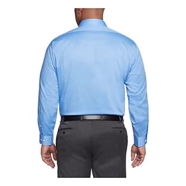 Van Heusen Men's Size FIT Dress Shirt Flex Collar Stretch Solid (Big and Tall), Blue Frost, 22" Neck 35"-36" Sleeve (5X-Large) - Image 2