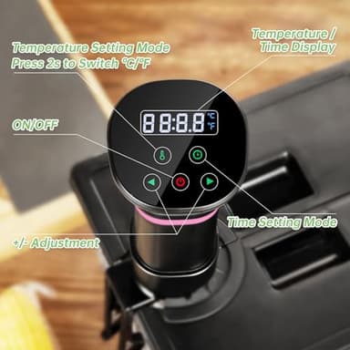 Sous Vide Machines, Sous Vide Cooker, 1000 Watts Immersion Circulators with Recipe, Accurate Temperature and Time Control - Image 5