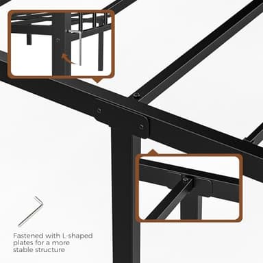 Blbeed Metal Twin Bed Frames, Noise-Free Design & Underbed Storage Heavy Duty Bed Frames with Headboard No Box Spring Needed/Tool-Free Assembly - Image 7