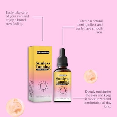 Milano Drop™ Sunless Tanning Drops to Drink, Sunless Drinkable Tanning Drops, Promotes Skin Health and Pigmentation - Image 2