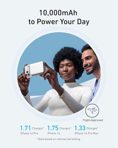 Anker MagGo Power Bank, Ultra-Slim 10,000mAh Magnetic Battery Pack, Qi2 Certified 15W Ultra-Fast MagSafe Compatible Portable Charger, Ergonomic Design, for iPhone17/16/15/14 Series Only（Not for Pixel） - Image 5