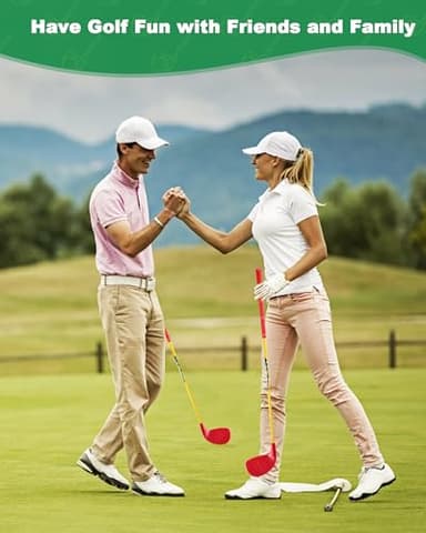 4 Pack Red Golf Clubs with 5” x 3.5” Oversized Heads and 36” Lightweight Carbon Shaft Perfect for Outdoor Yard Games - Image 7