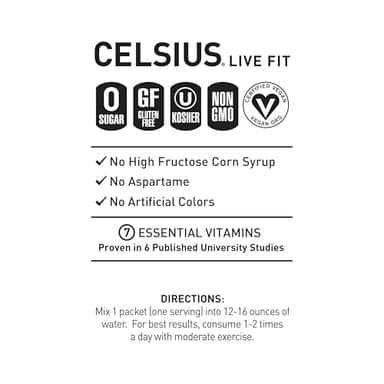 CELSIUS On-the-Go Powder Stick Zero Sugar (14 Sticks per Pack), Orange, 2.60 Oz - Image 4