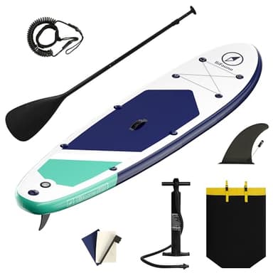 Inflatable Stand Up Paddle Board with SUP Accessories & Backpack. Paddle Boards for Adults. Non-Slip Deck, Wide Stance, Bottom Fin - Image 9