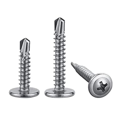 Wensilon（300pcs）#8×3/4”for Sheet Metal Self-Tapping Screws 410 Stainless Steel Truss Head High-Strength Quick Tapping Screws - Image 5