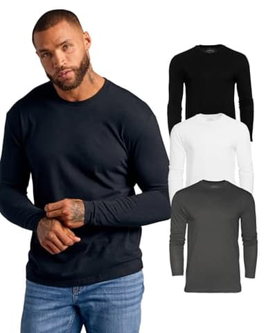 True Classic Mens Long Sleeve Thermal Tee Shirts - Crew Neck Long Sleeve Thermal T Shirt - Regular, Pack of 1, Variety, L - Image 1