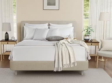 100% Egyptian Cotton Sheets Queen Size Bed Set, Deep Pocket Queen Sheet set, 800 Thread Count Cotton Bed Sheets, Naturally Cool Soft Breathable No Pill Elasticated Luxury White Bedding For All Seasons - Image 8