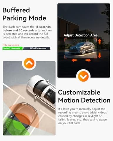 Vantrue N2X 2.7K Dash Cam Front and Inside, 5G WiFi Dual Dash Camera for Car with HDR IR Night Vision, STARVIS 2, GPS, 2.5K/60FPS, G-Sensor, 24/7 Parking Mode, Voice Control, Support 512GB Max - Image 5