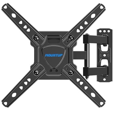 MOUNTUP Full Motion TV Wall Mount for Most 26-60 Inch TVs, Max VESA 400x400mm Wall Mount TV Bracket with Swivel Tilting Extension Level Adjustment for LED LCD Flat Curved TVs Up to 77 LBS, MU0018 - Image 1