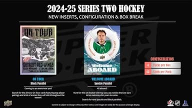2024 2025 Upper Deck Hockey 2nd Series Blaster Box of Packs with Chance for Macklin Celebrini and Matvei Michkov Young Guns Rookie Cards and a Green Dazzlers Insert Card Plus - Image 8