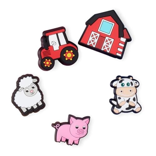 Crocs 5-Pack Shoe Charms | Jibbitz, Cutesey Farm Animal, One Size - Image 1