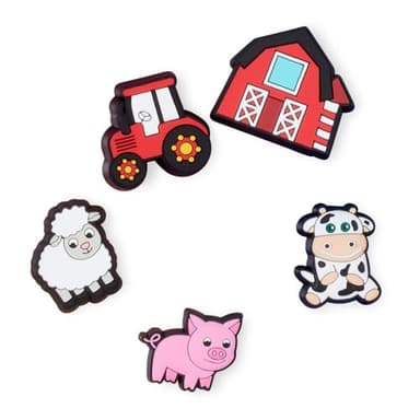Crocs 5-Pack Shoe Charms | Jibbitz, Cutesey Farm Animal, One Size - Image 1