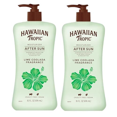 Hawaiian Tropic Lime Coolada After Sun Lotion | After Sun Care, Skin Care, Daily Moisturizing Lotion with Aloe, Cocoa Butter & Shea Butter, 16oz each Twin Pack - Image 1