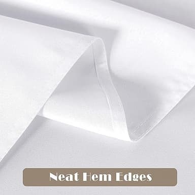 sancua 6 Pack White Tablecloth 60 x 84 Inch, Rectangle Table Cloth for 4ft Tables - Stain and Wrinkle Resistant Washable Polyester Table Cover for Dining Wedding Banquet Party Buffet Restaurant - Image 2
