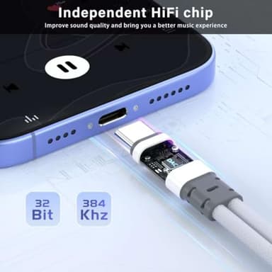 Subynanal USB C to Lightning Headphone Audio Adapter,Lighting to USBC Adaptor with Earphone &Charge,Type to iPhone Converter (Dual C to Headphones Adapter) - Image 6