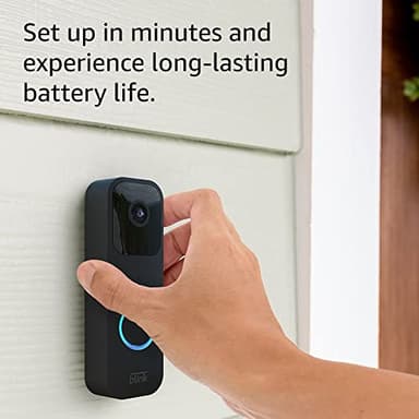 Blink Video Doorbell — Two-way audio, HD video, long-lasting battery life, wired or wire-free install, motion detection, chime app alerts, Works with Alexa (Black) - Image 5