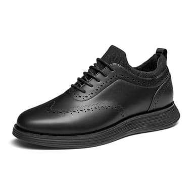 Bruno Marc Men's MaxFlex Dress Sneakers Oxfords Casual Wingtip Brogue Shoes,Size 11,All Black,SBOX2326M - Image 1