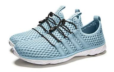 DLGJPA Women's Lightweight Quick Drying Water Shoes for Beach or Water Sports Slip On Walking Shoes Moonlight 7.5 Lightblue - Image 6
