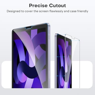 OMOTON Screen Protector for iPad Air 5th 4th Generation (Air 5/4, 10.9 Inch, 2022/2020) iPad Pro 11 Inch (2022/2021/2020/2019) Tablet - Tempered Glass, Case Friendly, Apple Pencil Compatible, 2 Pack - Image 7