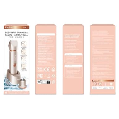 Bikini Trimmer for Women Pubic Hair: 2 in 1 Electric Razors for Women - Rechargeable Electric Shaver - IPX7 Waterproof Bikini Shaver for Travel & Shower Use in Summer (Rose Gold) - Image 9