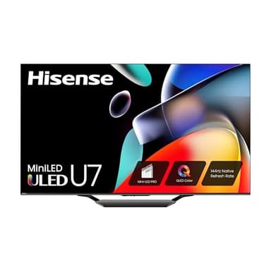 Hisense 85-Inch Class U7 Series Mini-LED ULED 4K UHD Google Smart TV (85U7N) - QLED, Dolby Vision IQ, Dolby Atmos, Full Array Local Dimming, 144Hz Game Mode Pro, VRR, Alexa Compatibility - Image 1