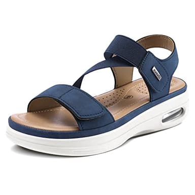 mysoft Women's Summer Walking Sandals Air Cushion Support Platform Ankle Strap Shoes Comfortable Casual Wedge Sandals - Image 1