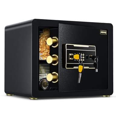 ADIMO Home Safe Box, 1.2 Cubic Feet Security Safe with Fireproof Waterproof Money Bag, Digital Keypad and Dual Key System, Personal Lock Money Box for Home Office Valuable Document Black - Image 8