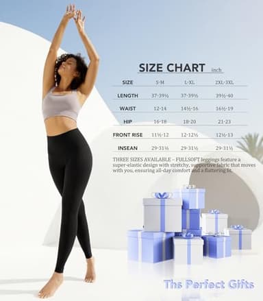 FULLSOFT Buttery Soft Leggings for Women - High Waisted Tummy Control No See Through Workout Yoga Gym Pants - Image 7