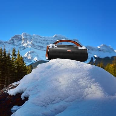 DOSS Extreme Boom Pro Loud Bluetooth Speaker with 100W Stereo Sound, Extra Bass, 20H Playtime, Party-Sync Led Lights, Built-in Power Bank, IPX6 Waterproof for Outdoor, Camping, Travel-Blue - Image 5