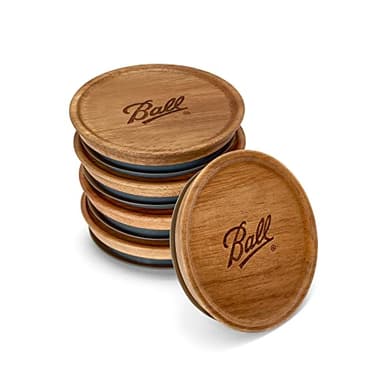 Ball® Jar Lids, 5 Pack Ball Jar Wooden Storage Lids - Image 1