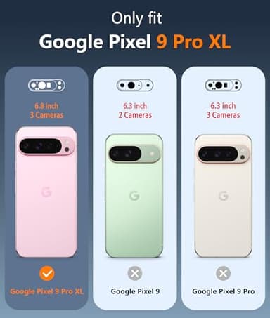 FNTCASE for Google Pixel-10-Pro XL Case: Clear Pixel 9 Pro XL Phone Cases with Screen Protector Slim Rugged Cell Cover Transparent Anti Yellowing Shockproof Protective (Clear) - Image 2