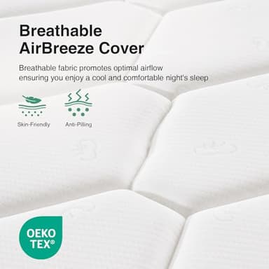 Novill 8 Inch Foam and Spring Hybrid Mattress, Twin Mattress in a Box, Medium Support, CertiPUR-US Certified Foam & Steel Coils, Durable Design, Guest and Youth Bedroom, Eco-Friendly Packaging - Image 5