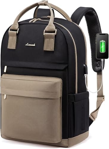 LOVEVOOK Laptop Backpack for Women Men, 17.3 Inch Laptop Bag with USB Port Fashion Waterproof Backpacks Teacher Nurse Stylish Travel Bags Vintage Daypacks Bookbag for College School Work - Image 1