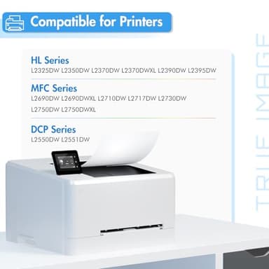 TN760 TN730 Toner for Brother Printer: Compatible for Brother TN 760 730 TN-730/TN-760 High Yield Black for MFC-L2710DW MFC-L2750DW HL-L2350DW HL-L2395DW DCP-L2550DW HL-L2390DW HL-L2370DW 4-Pack - Image 2