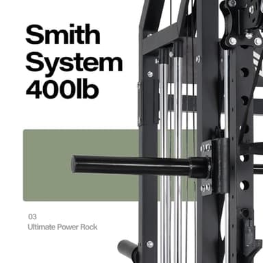 Major Fitness Drone2 Smith△ Machine – All-in-One Home Gym Squat Rack with Weight Bar, Dual LAT Pull-Down Systems & Cable Crossover Machine for Full-Body Workouts - Image 4