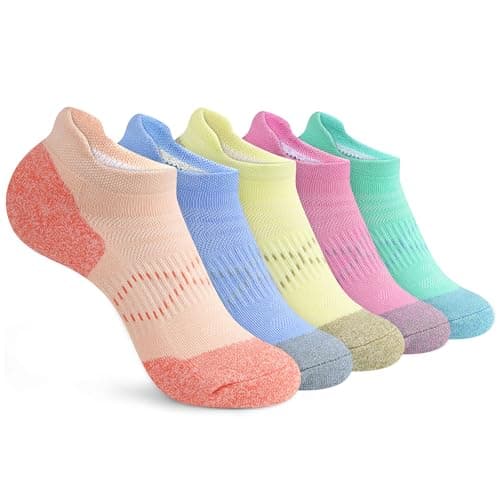 Gonii Ankle Socks Womens Running Athletic No Show Socks Cushioned 5-Pairs (US, Numeric, 10, 12, Regular, Regular, N-5-Color) - Image 1
