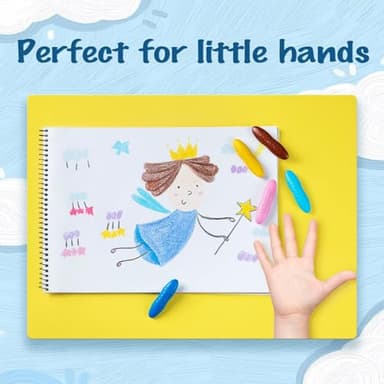 YPLUS Peanut Crayons for Kids, 12 Colors Washable Toddler Crayon, Non-Toxic Baby Crayon for ages 2-4, 1-3, 4-8, Coloring Art Supplies - Image 6