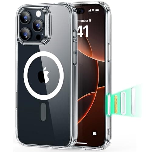 ESR for iPhone 16 Pro Max Case, Camera Control, Compatible with MagSafe, Shockproof Military-Grade Protection, Magnetic Phone Case for iPhone 16 Pro Max, Classic Hybrid Case (HaloLock), Clear - Image 1