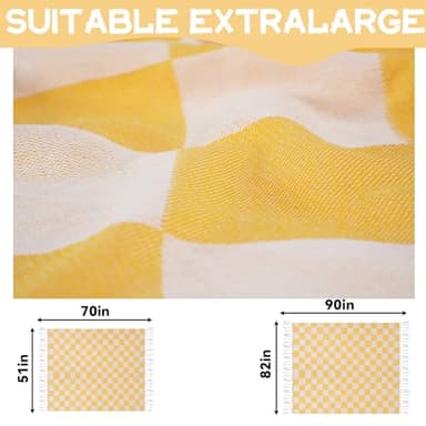 Large Picnic Blanket Outdoor Law Park Grass Patio Mat Manta Para Soft Car Travel Essentials Road Trip Summer Vacation Stuff Outside Accessories Roadtrip Camping Gear Rv Must Haves Glamping Tent Gadget - Image 7