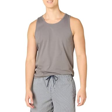 Amazon Essentials Slim-Fit Men's Tank, Grey, Large - Casual Wear - Image 1