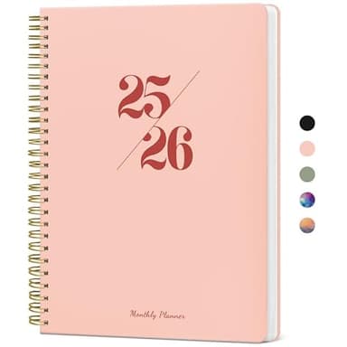 Monthly Planner 2025-2026, 21 Months Calendar Planner 2025-2026, April 2025 - December 2026, 7" x 10", 25-26 Monthly Calendar, Perfect for School Office Home Planning - Pink - Image 1