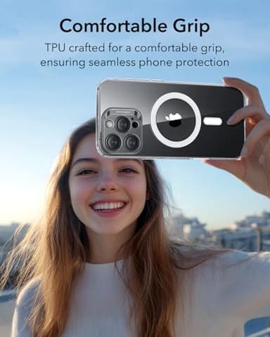 ESR for iPhone 16 Pro Max Case Clear, Compatible with MagSafe, Magnetic Slim Phone Case for iPhone 16 Pro Max, Camera Protection, Shockproof Thin Cover, Resists Yellowing and Scratches, Clear - Image 4