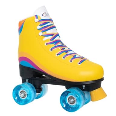 Nattork Roller Skates for Women Outdoor Indoor Four-Wheel Fun Fashionable Roller Skates for Men Girls Boys Yellow - Image 1