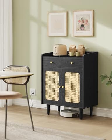 SONGMICS HOME Sideboard Storage Cabinet, Black