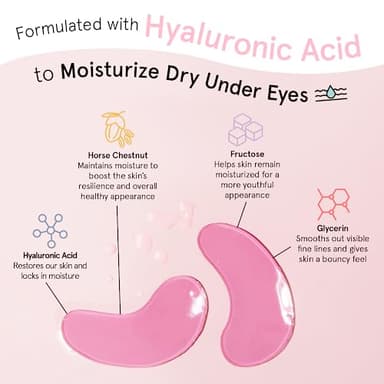grace & stella Award Winning Under Eye Mask - Birthday Gifts For Women - Bridesmaid Gifts - Reduce Dark Circles, Puffy Eyes, Undereye Bags, Wrinkles - Under Eye Patches - Vegan (24 Pairs, Pink) - Image 3
