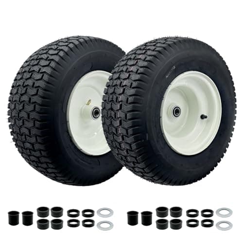2-Pack 16 x 6.5-8 Riding Lawn Mower Tire and wheel with 3/4" or 5/8'' Bushing, 16Inch Tire Assembly for Lawn Mower, Garden Tractor.3" -6''Offset Hub. (16 x 6.50-8 Tubeless,3" Offset Hub) - Image 1