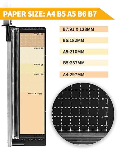 MAKEASY Paper Cutter 12 Inch, 8 Sheet Capacity, Heavy Duty Paper Cutter for Cardstock, Guillotine Paper Trimmer for Crafting, Classroom and Office - Image 7